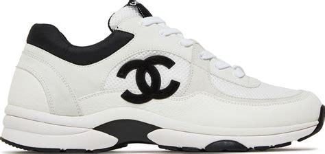 chanel sneaker black and white.